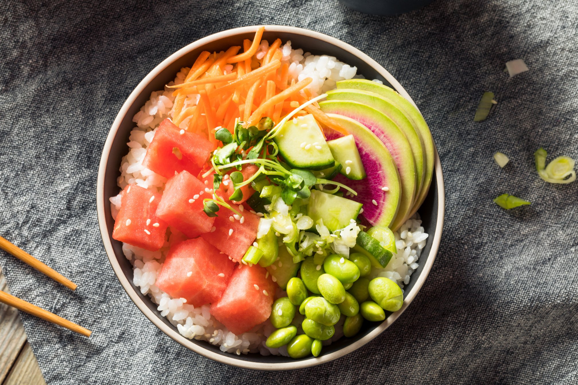 Homemade Vegan Poke Bowl